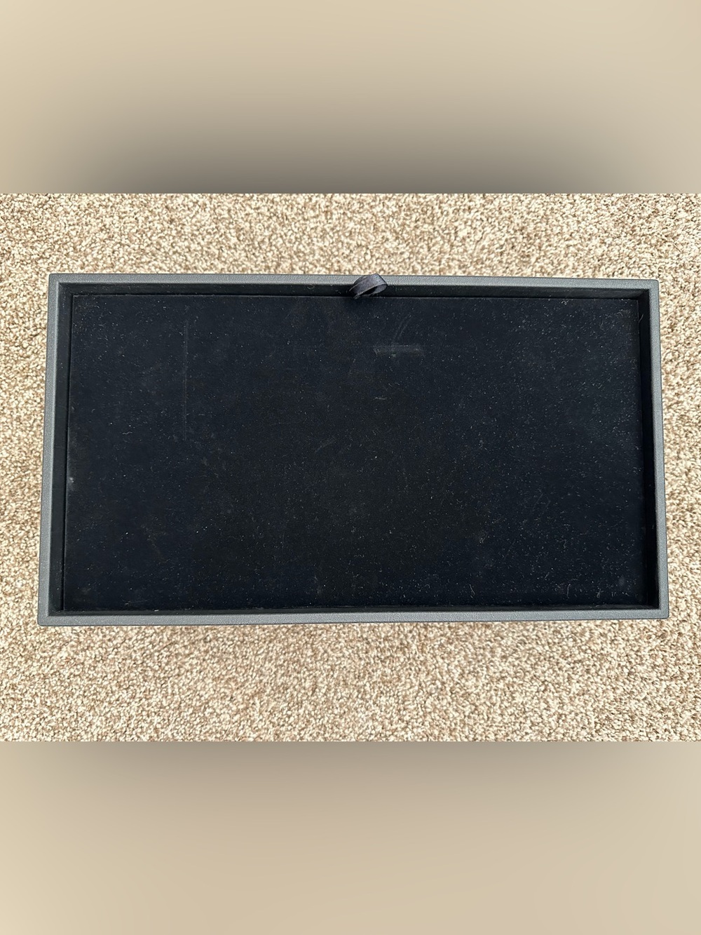 Black Jewelry Organizer with 2 trays with tabs 14.5” x 8.5” x 1” * Read